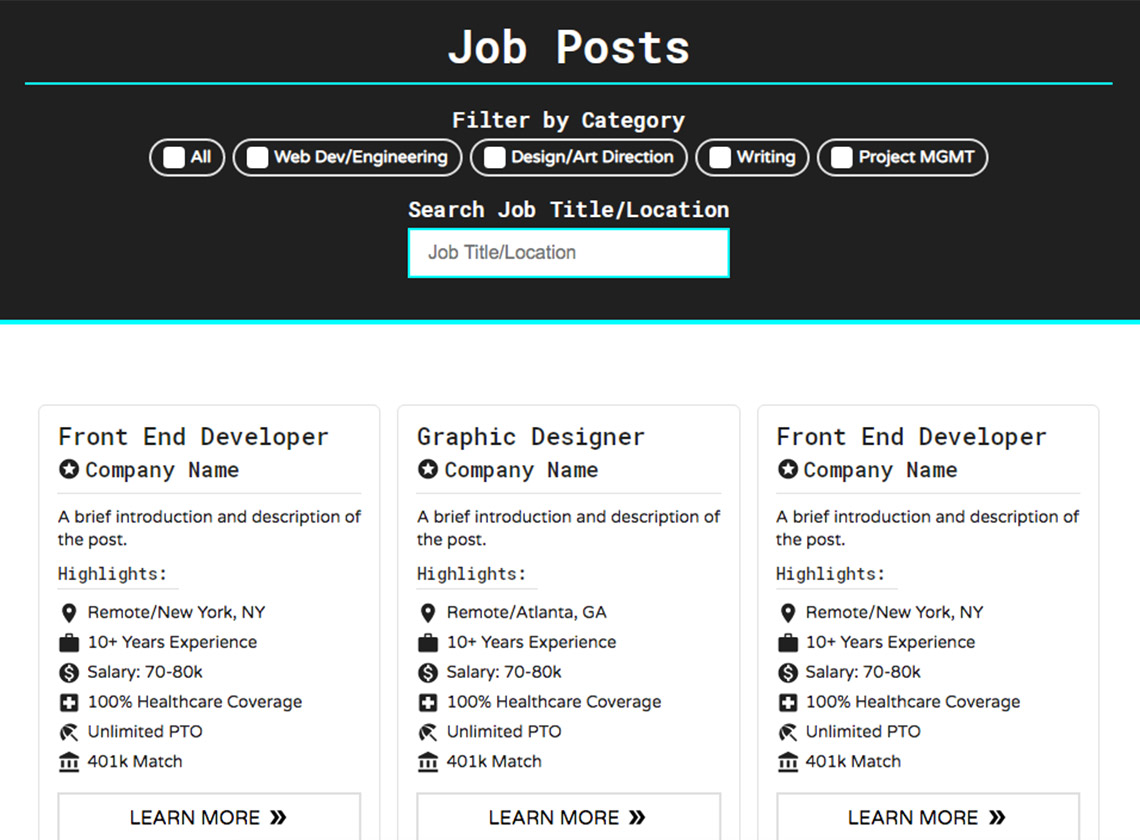 Job Posts Web App